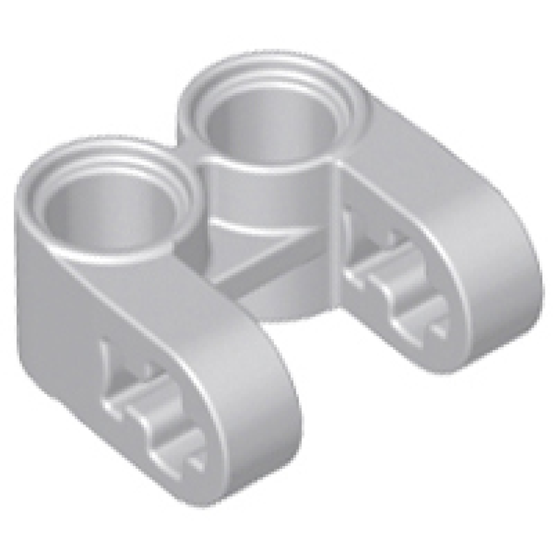 Technic, As en Pin Koppeling Loodrecht met dubbele splitsing Light Bluish Gray